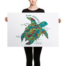 Load image into Gallery viewer, Tipsy Turtle - Canvas Art